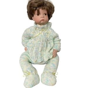 Boots Tyner Sugar Britches Doll Crocheted Clothes Vintage 1986 Porcelain READ